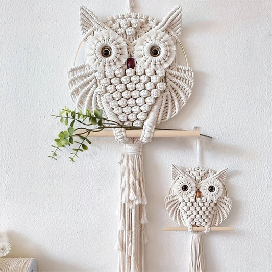 Owl Tapestry Hand-woven Owl