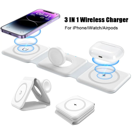 3 in 1 Wireless Charging Station for Apple MagSafe Charger