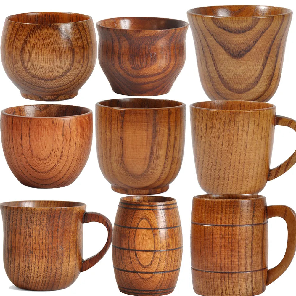 Handmade Wooden Big Belly Cups