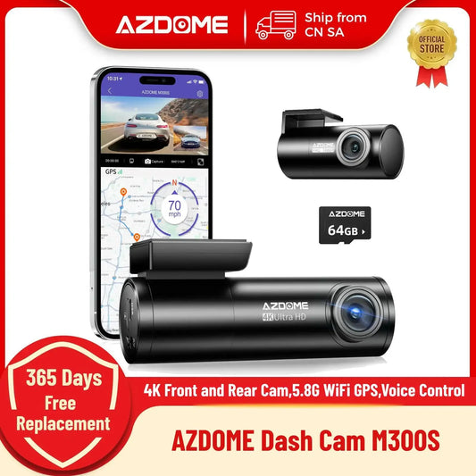 AZDOME M300S 4K Dash Cam