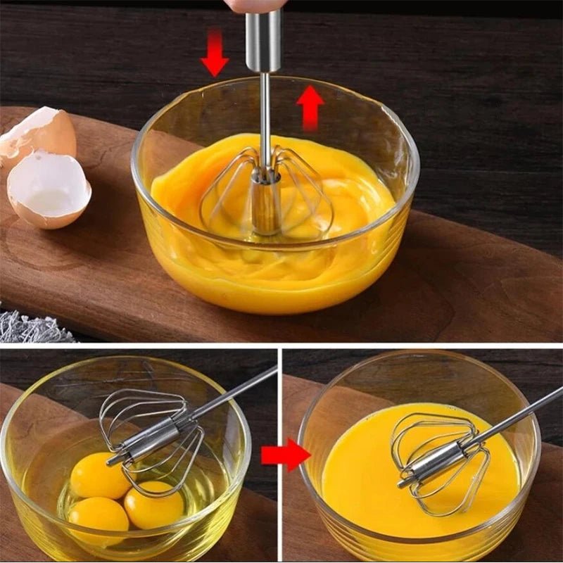 Stainless Steel Manual Egg Beater - Bluekies